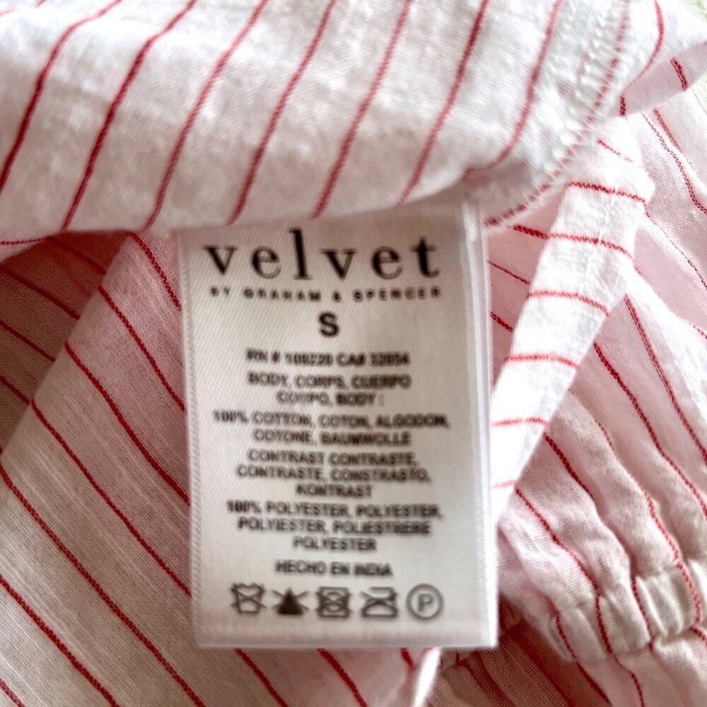 NWOT Velvet by Graham & Spencer Embroidered Peasant Blouse | Size Small - Picture 9 of 9